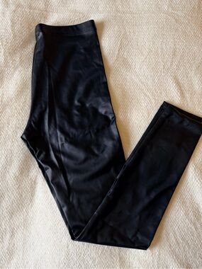 Black Faux Leather Leggings